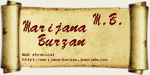 Marijana Burzan vizit kartica